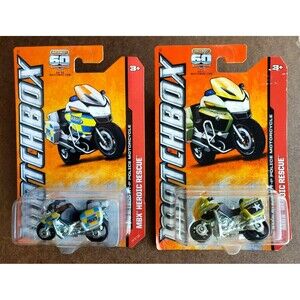 2012 Matchbox BMW R1200 RT-P Police Motorcycle Military Unit 5 & 114/120 LOT X2